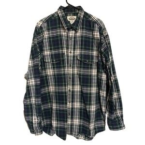 Eddie Bauer Legends Heavy Flannel Long Sleeve Button Up Shirt Men's 2XL Tall